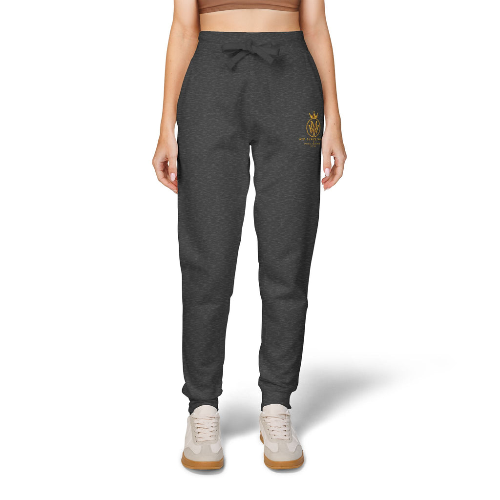 Embroidered Gold Bee Fleece Sweatpants – Cozy Casual Joggers