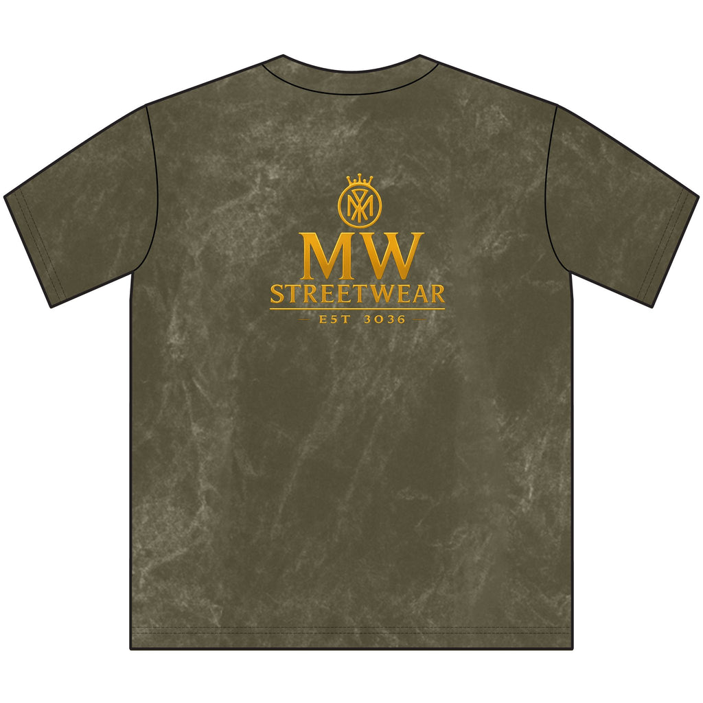 Vintage MW Streetwear Crewneck Tee — Distressed Brown Logo T-Shirt