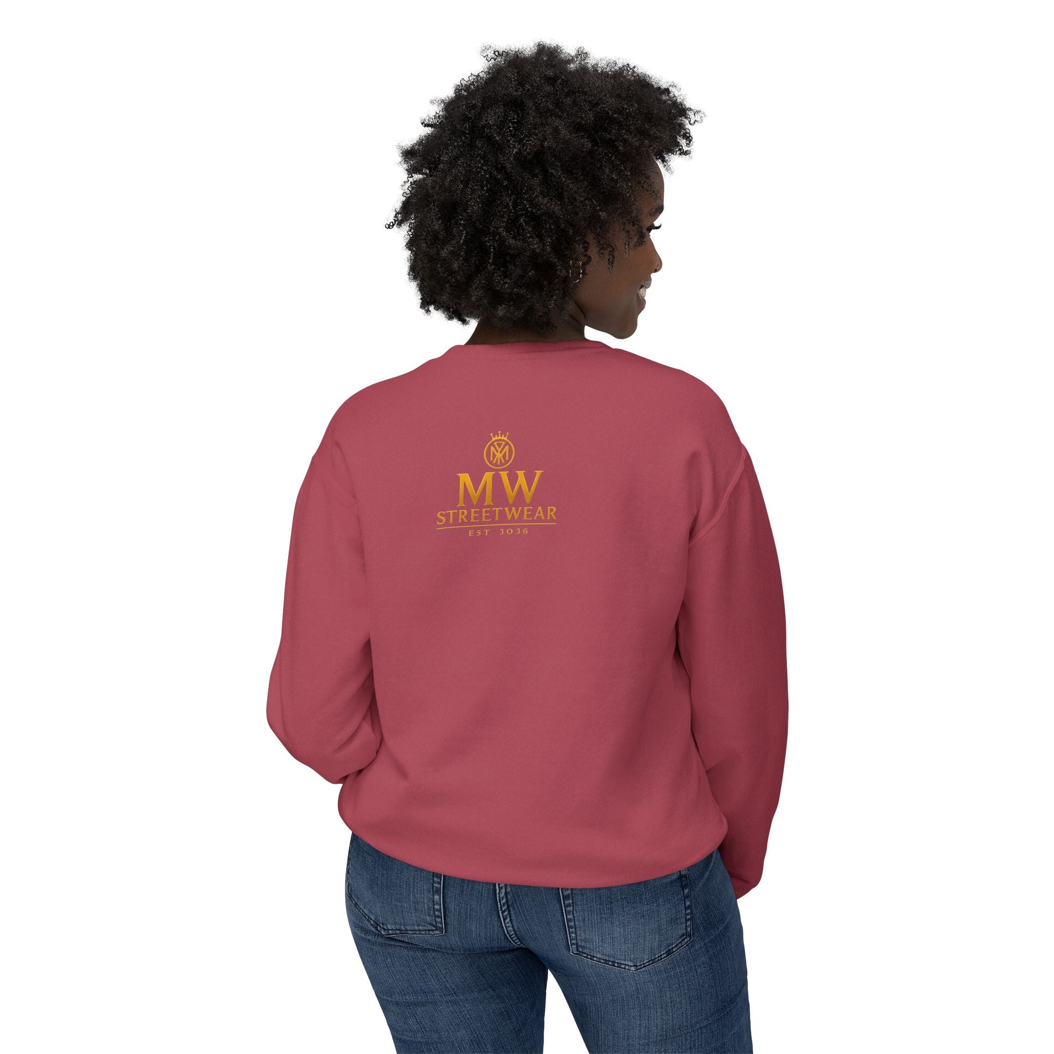 Gold Crown MW Logo Crewneck Sweatshirt — Luxury Monogram Streetwear