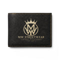 Leather Bi-Fold Wallet — MW Streetwear Logo RFID Card Holder