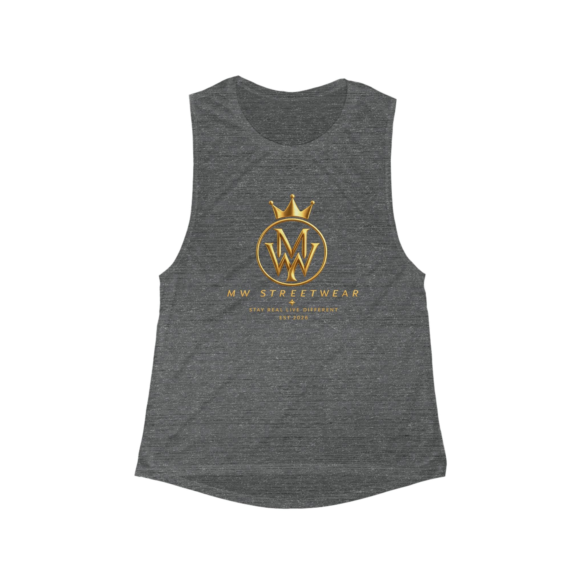 Women's Crown Logo Muscle Tank — MW Streetwear Flow Scoop Tank Top