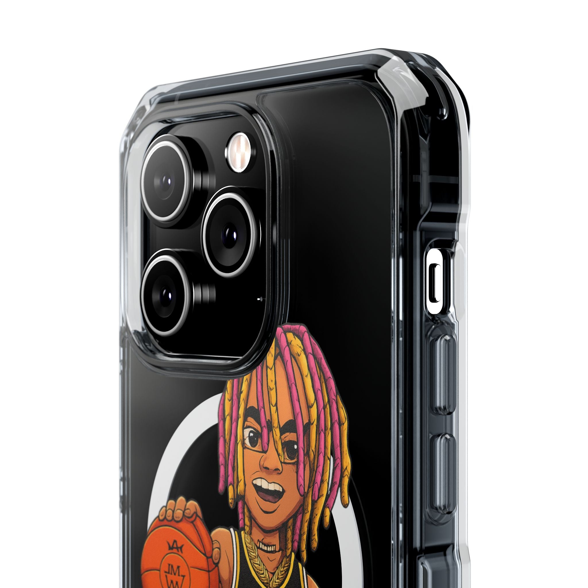 Clear Magnetic Phone Case — MW Streetwear Basketball Character Design