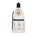 Gold Crown Monogram Sling Bag – White Designer Crossbody