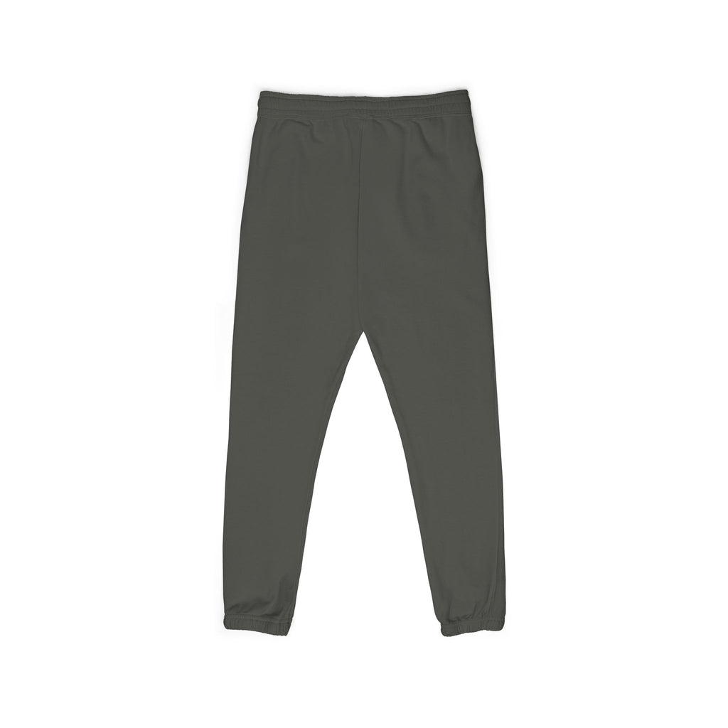 Ember Crest Sweatpants — Garment-Dyed Fleece Joggers with Sun Emblem