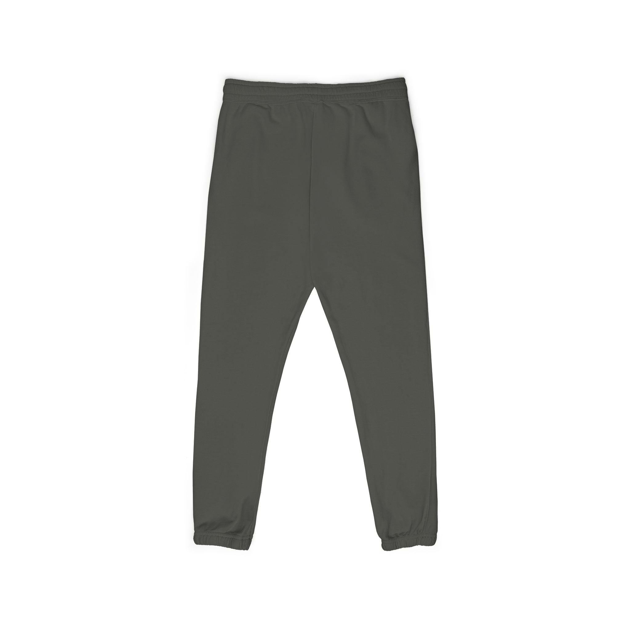 Ember Crest Sweatpants — Garment-Dyed Fleece Joggers with Sun Emblem