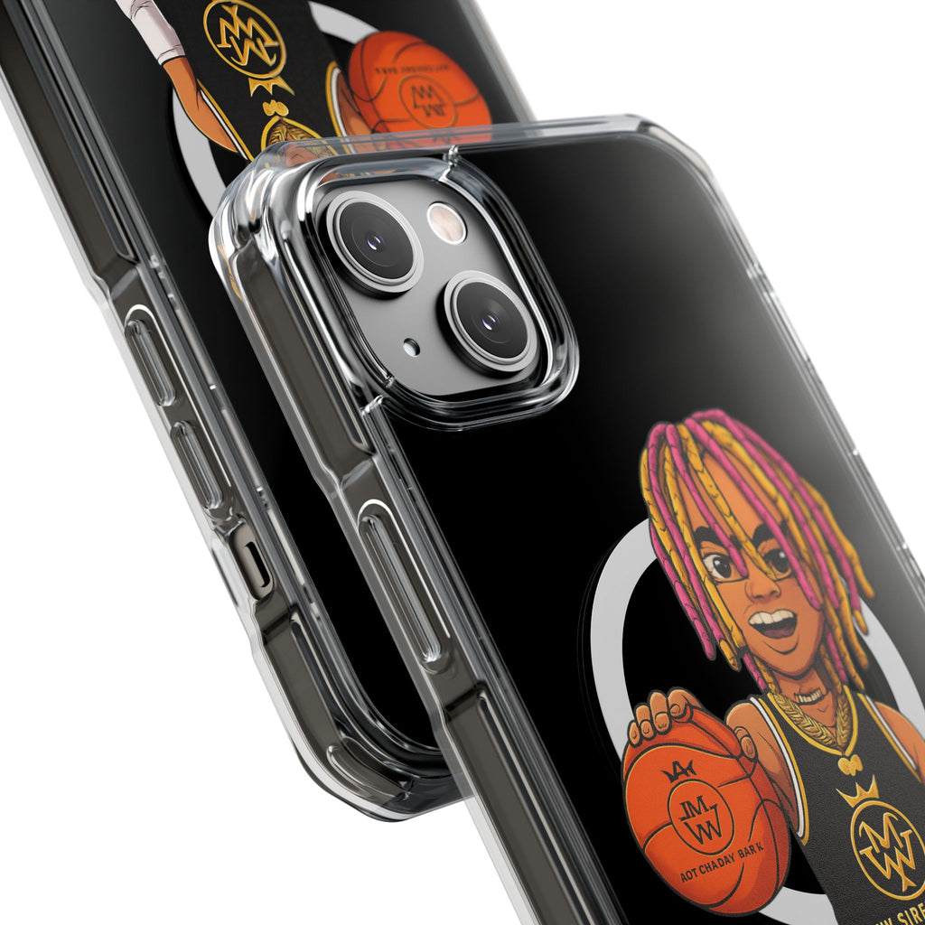 Clear Magnetic Phone Case — MW Streetwear Basketball Character Design