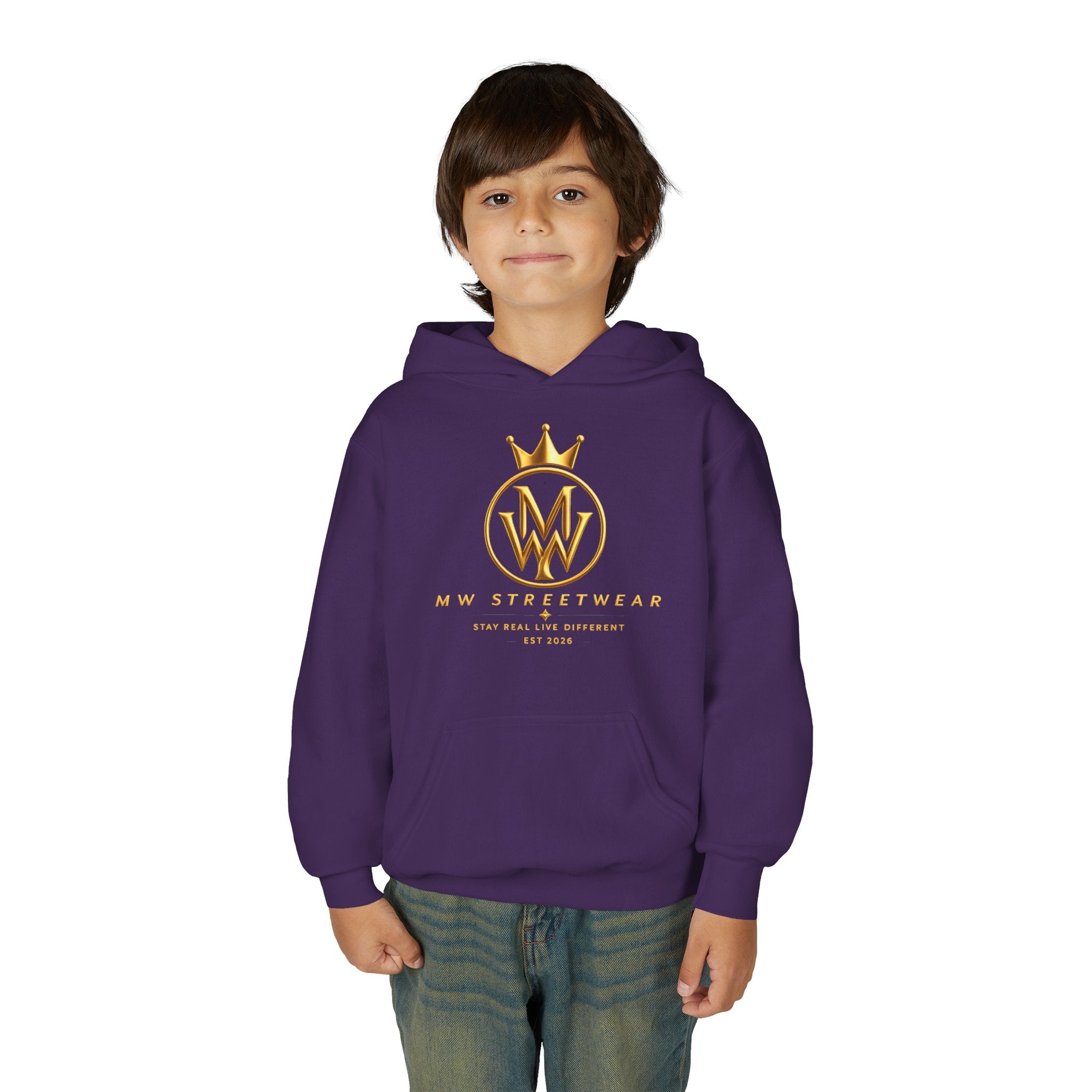 Youth Hoodie — MW Streetwear Gold Logo Pullover