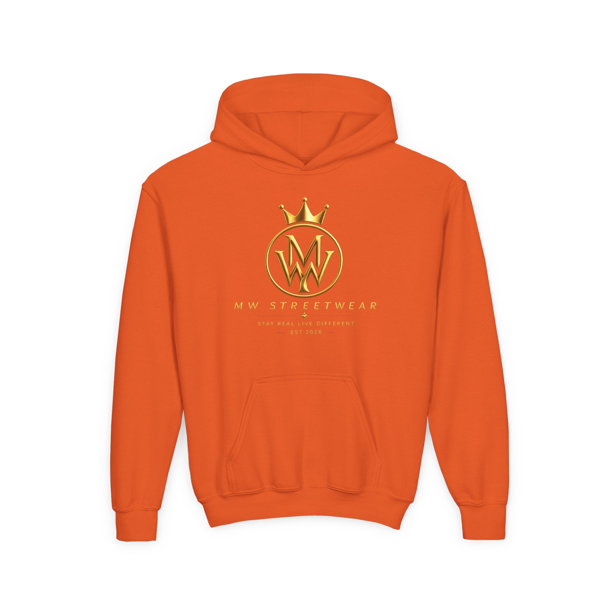 Youth Hoodie — MW Streetwear Gold Logo Pullover