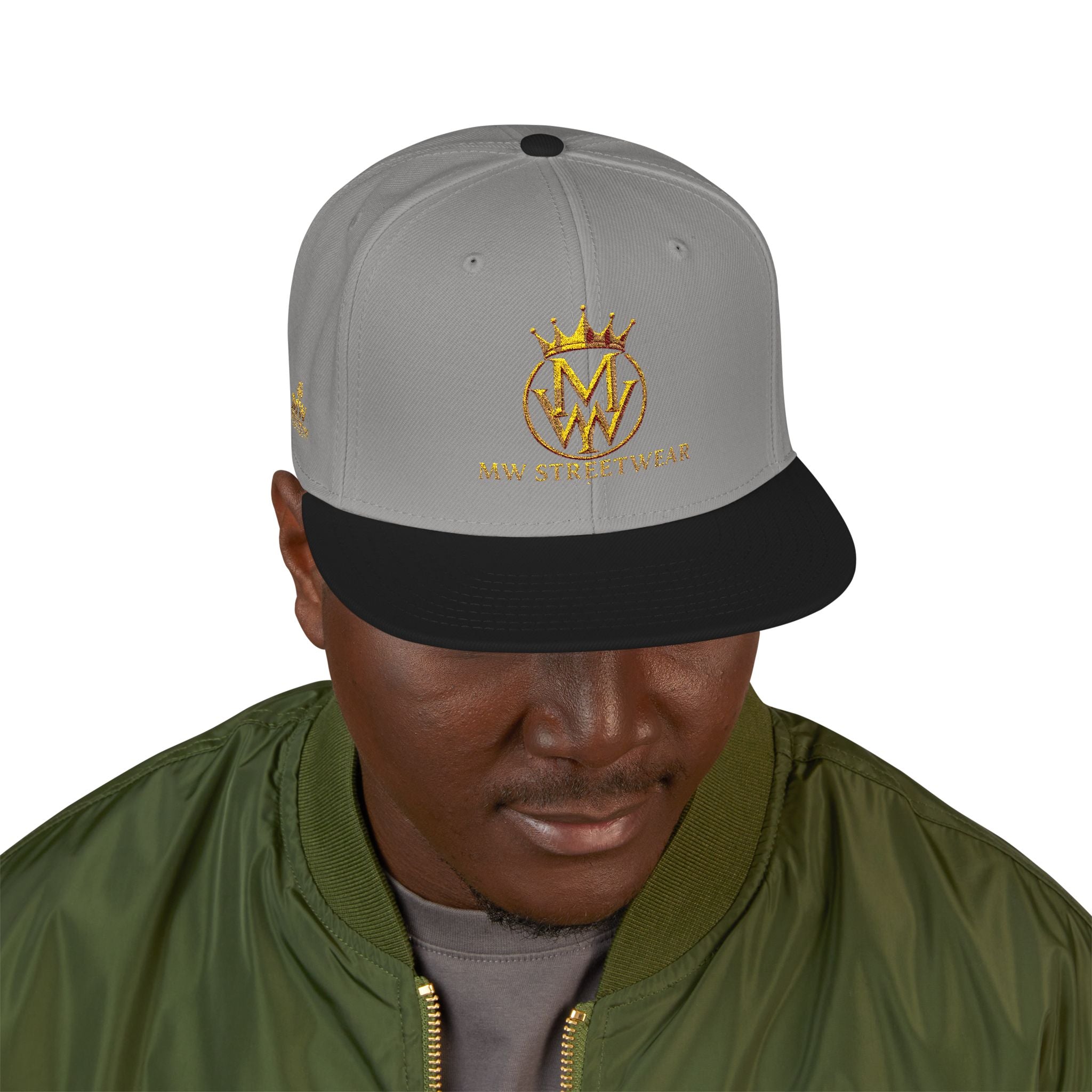 Embroidered Crown Logo Snapback Hat