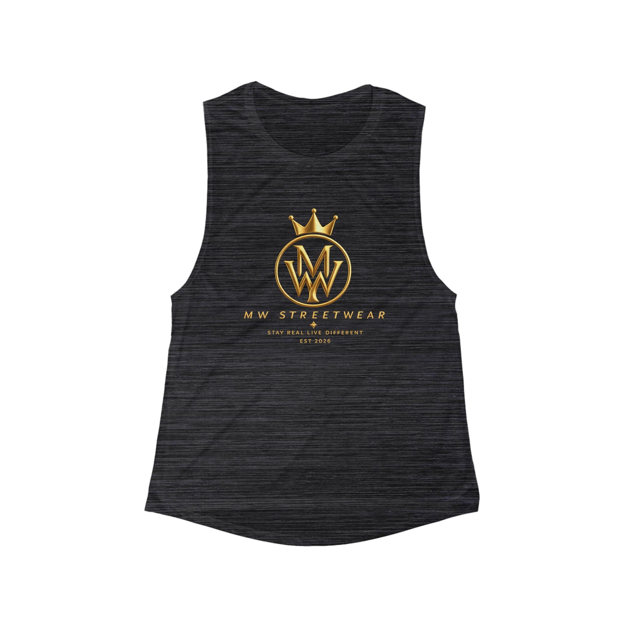Women's Crown Logo Muscle Tank — MW Streetwear Flow Scoop Tank Top