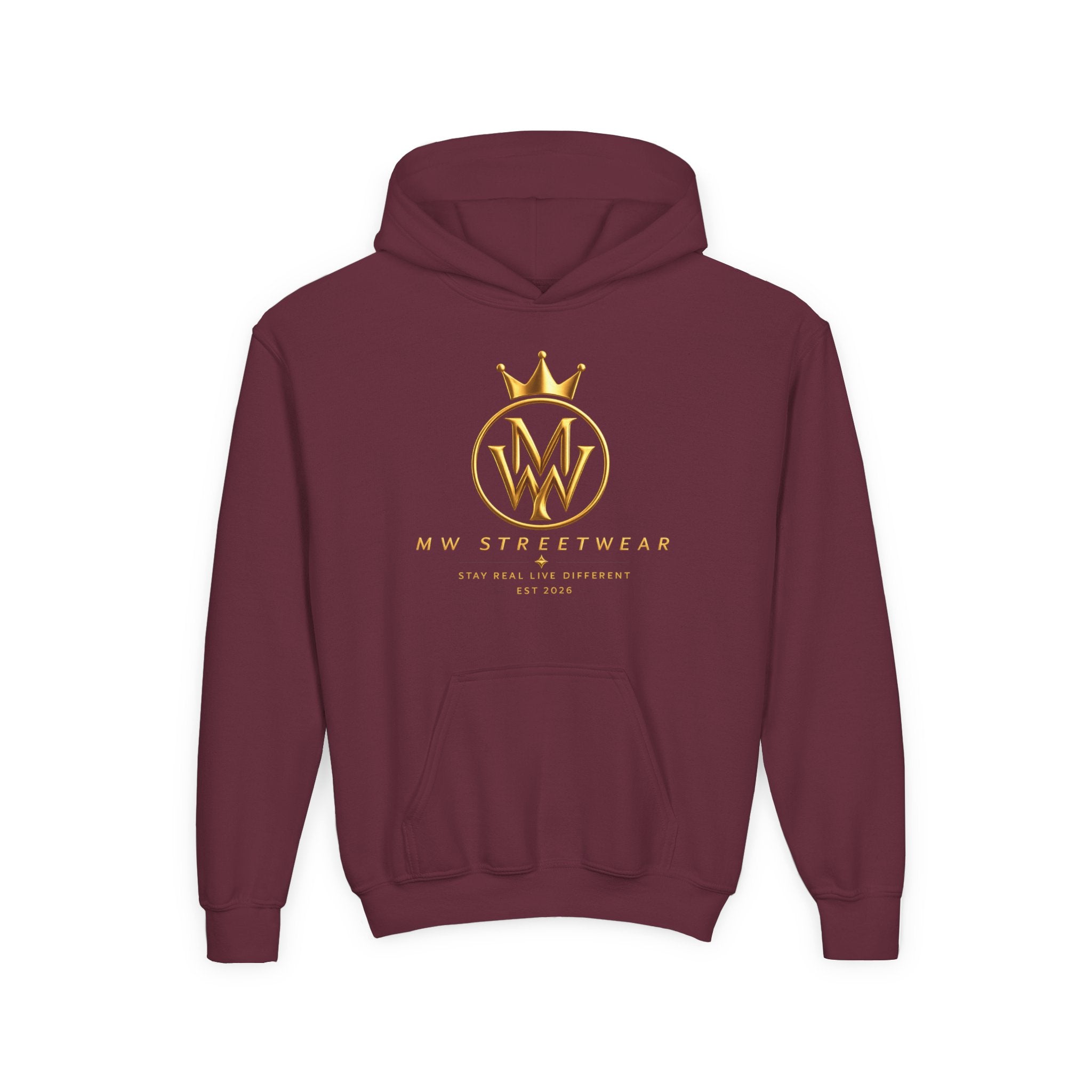 Youth Hoodie — MW Streetwear Gold Logo Pullover