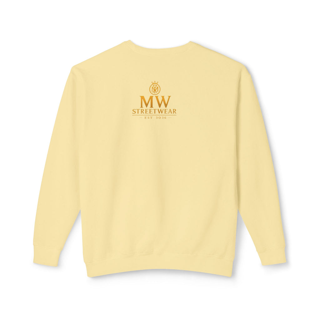 Gold Crown MW Logo Crewneck Sweatshirt — Luxury Monogram Streetwear