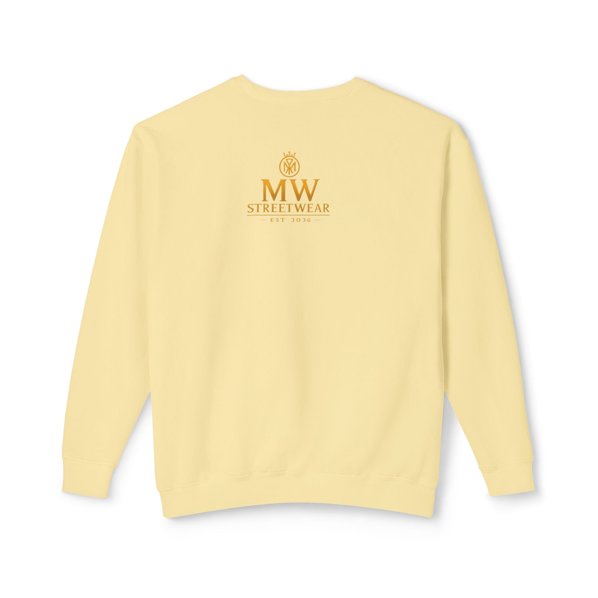 Gold Crown MW Logo Crewneck Sweatshirt — Luxury Monogram Streetwear