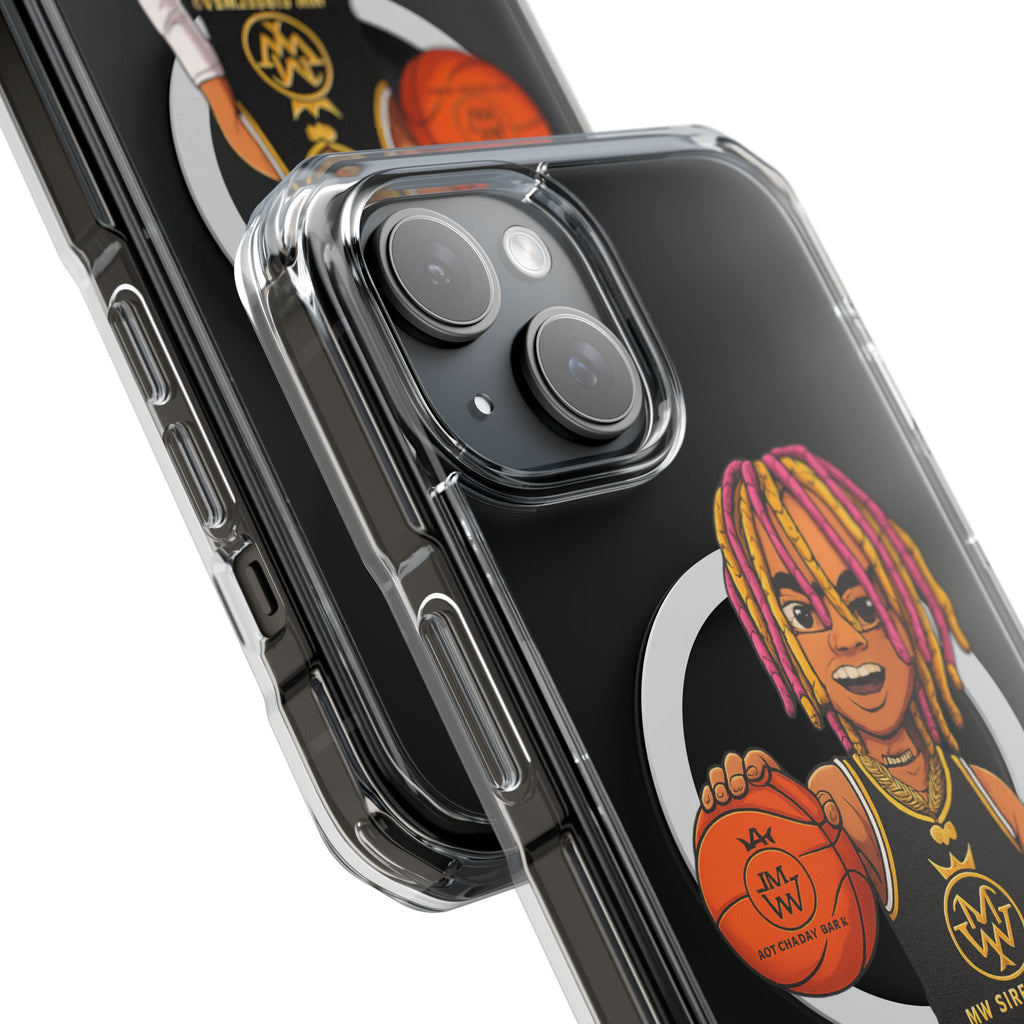 Clear Magnetic Phone Case — MW Streetwear Basketball Character Design