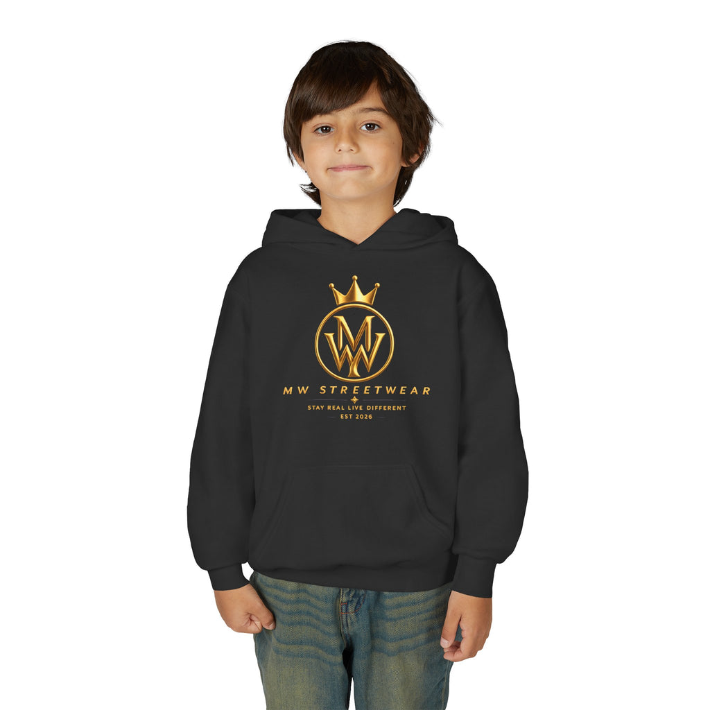 Youth Hoodie — MW Streetwear Gold Logo Pullover
