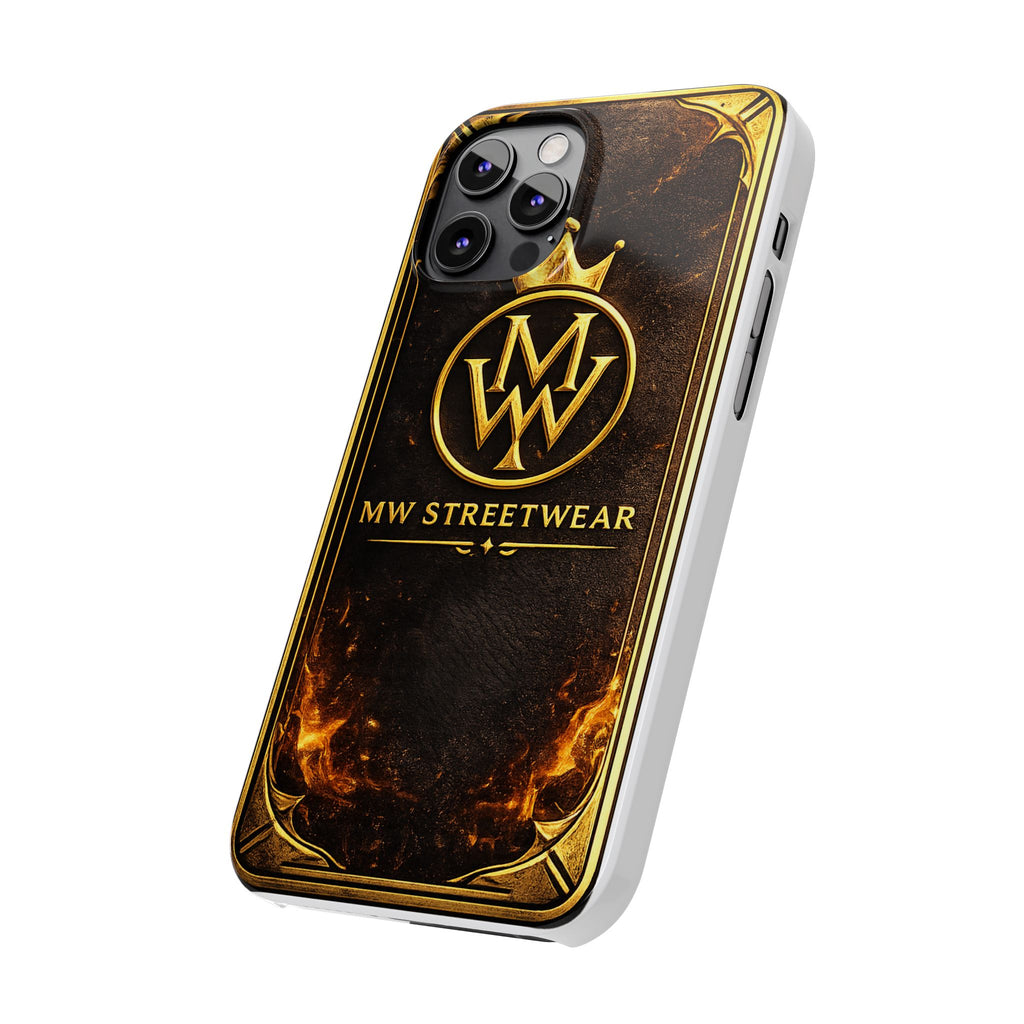 Slim Phone Case — MW Streetwear Gold Crest Design