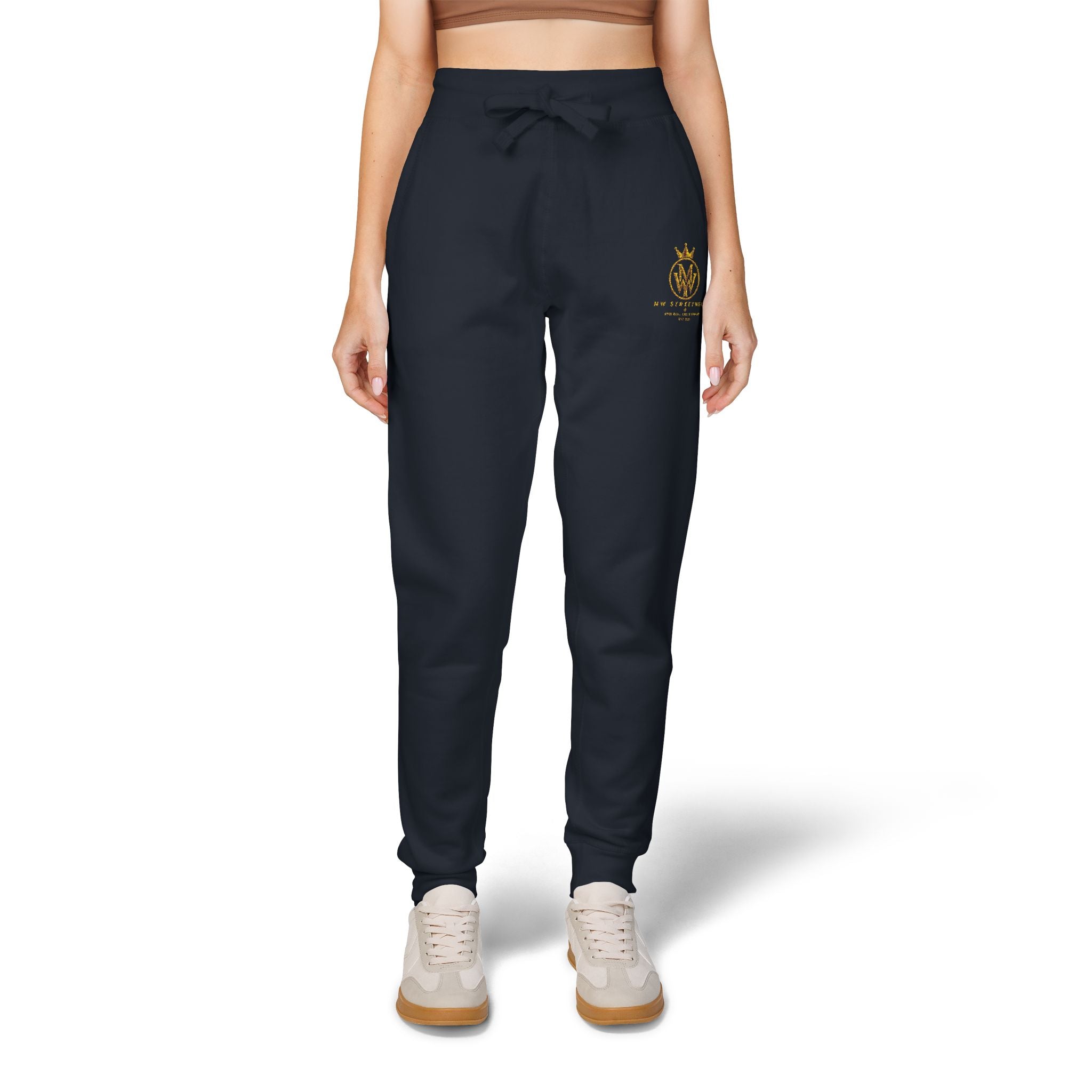 Embroidered Gold Bee Fleece Sweatpants – Cozy Casual Joggers