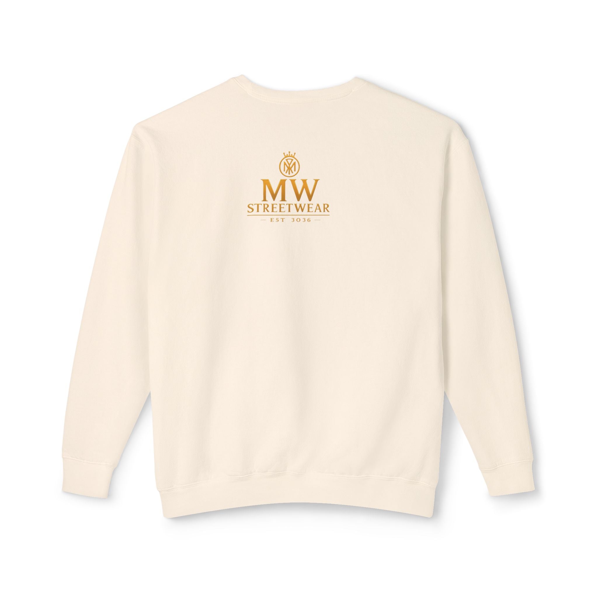 Gold Crown MW Logo Crewneck Sweatshirt — Luxury Monogram Streetwear