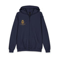 Youth Zipped Hoodie — Gold Crown Monogram (Back Logo)