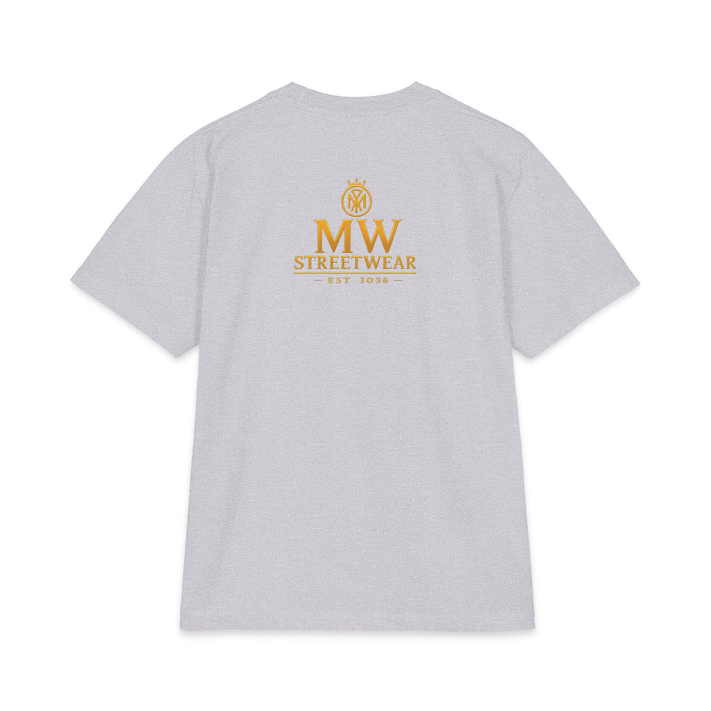 MW Streetwear Gold Crown T-Shirt — Luxury Logo Graphic Tee