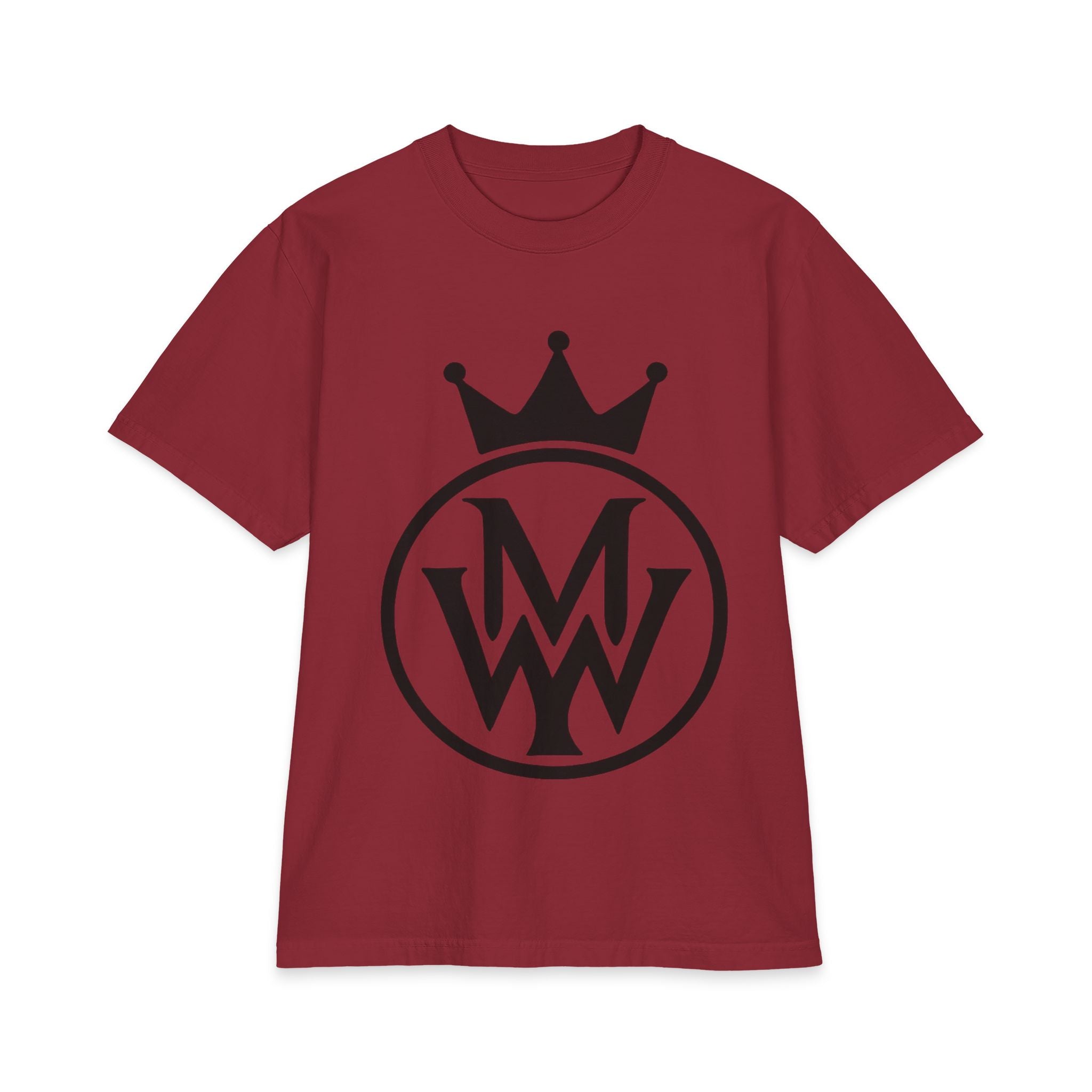 Crowned MW Logo T-Shirt — Minimal Monogram Graphic Tee