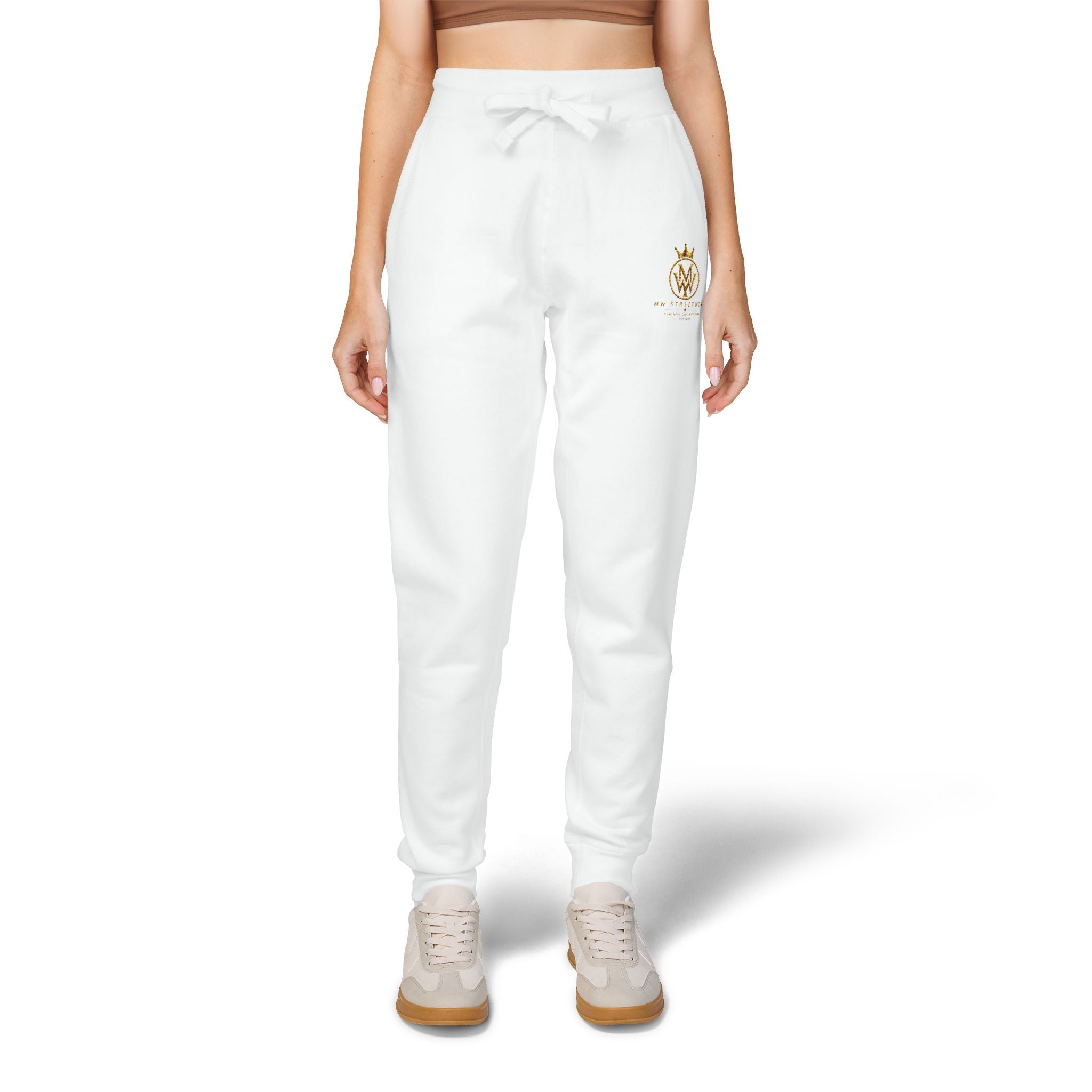 Embroidered Gold Bee Fleece Sweatpants – Cozy Casual Joggers