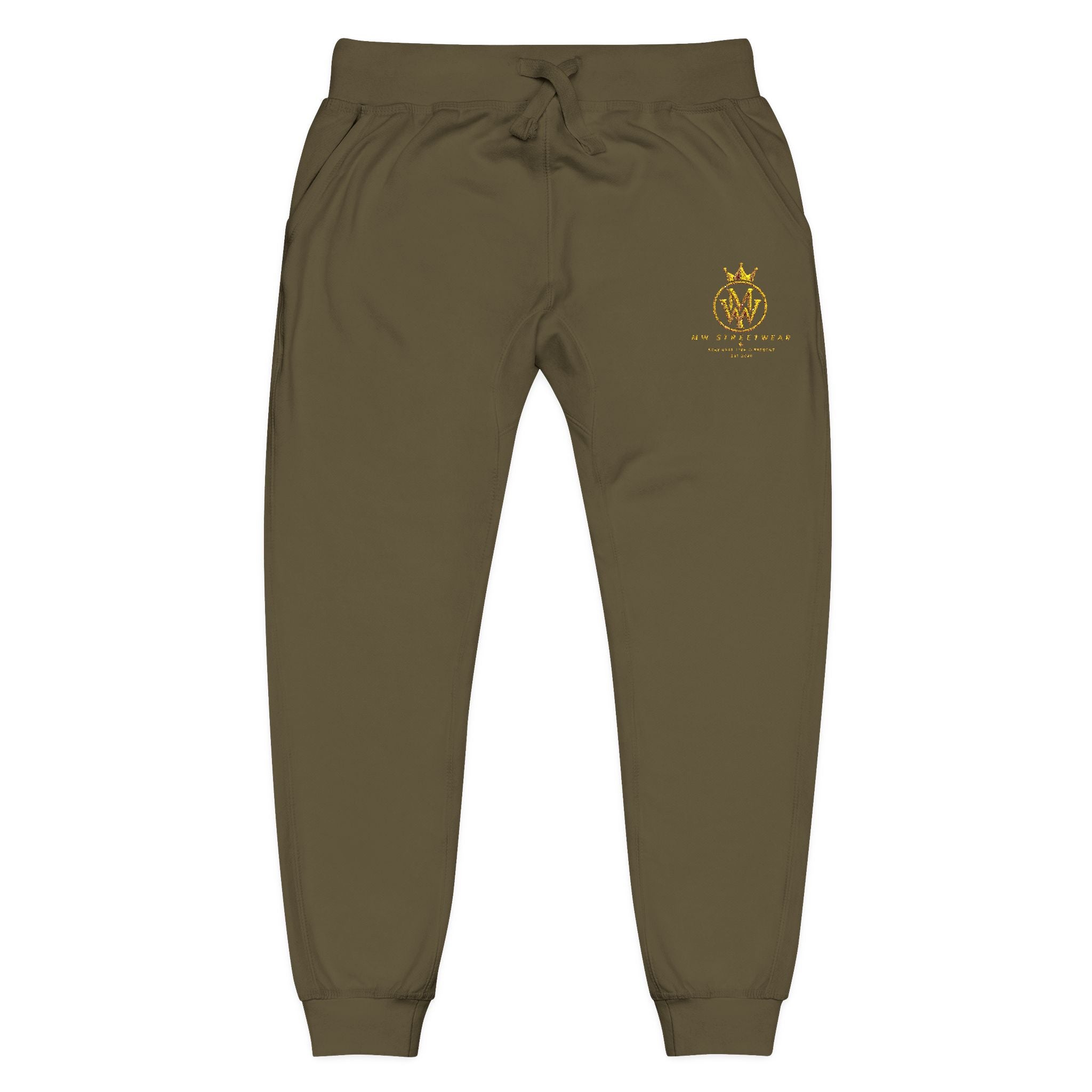 Embroidered Gold Bee Fleece Sweatpants – Cozy Casual Joggers