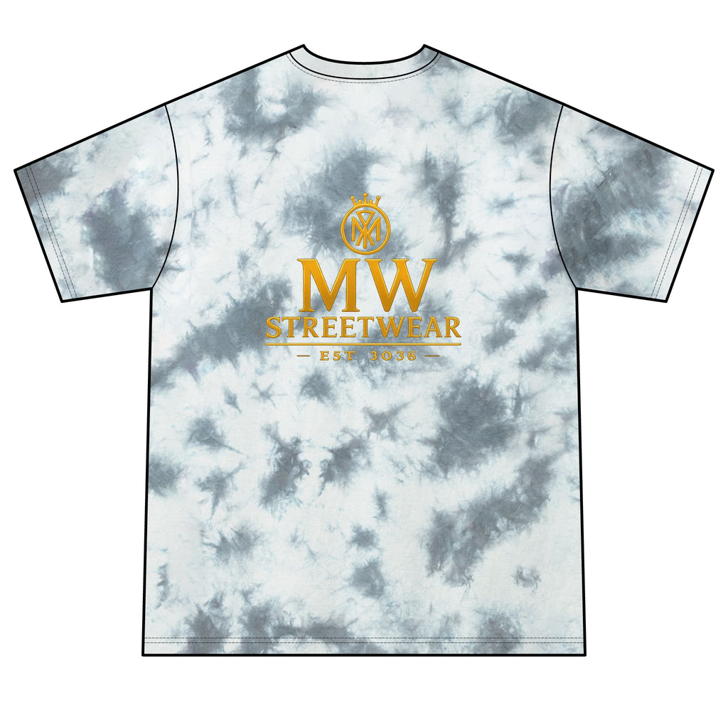 Tie-Dye Tee — MW Streetwear Gold Logo Crystal Tie-Dye T-Shirt