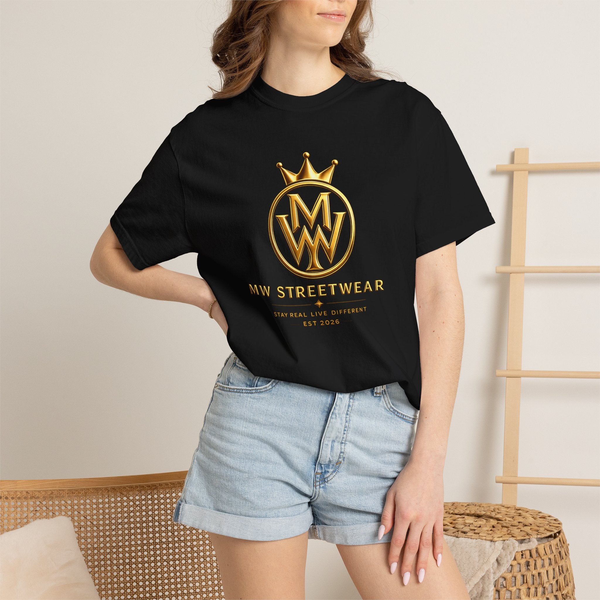 Streetwear T-Shirt — MW Streetwear Gold Crown Logo