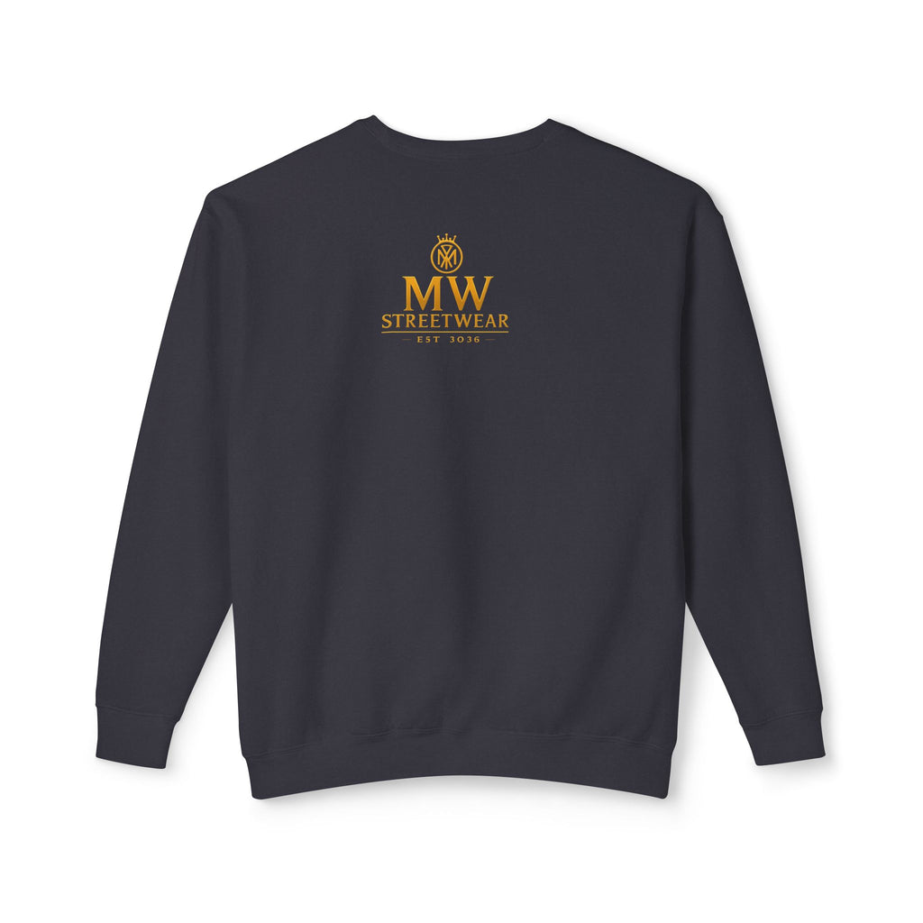 Gold Crown MW Logo Crewneck Sweatshirt — Luxury Monogram Streetwear