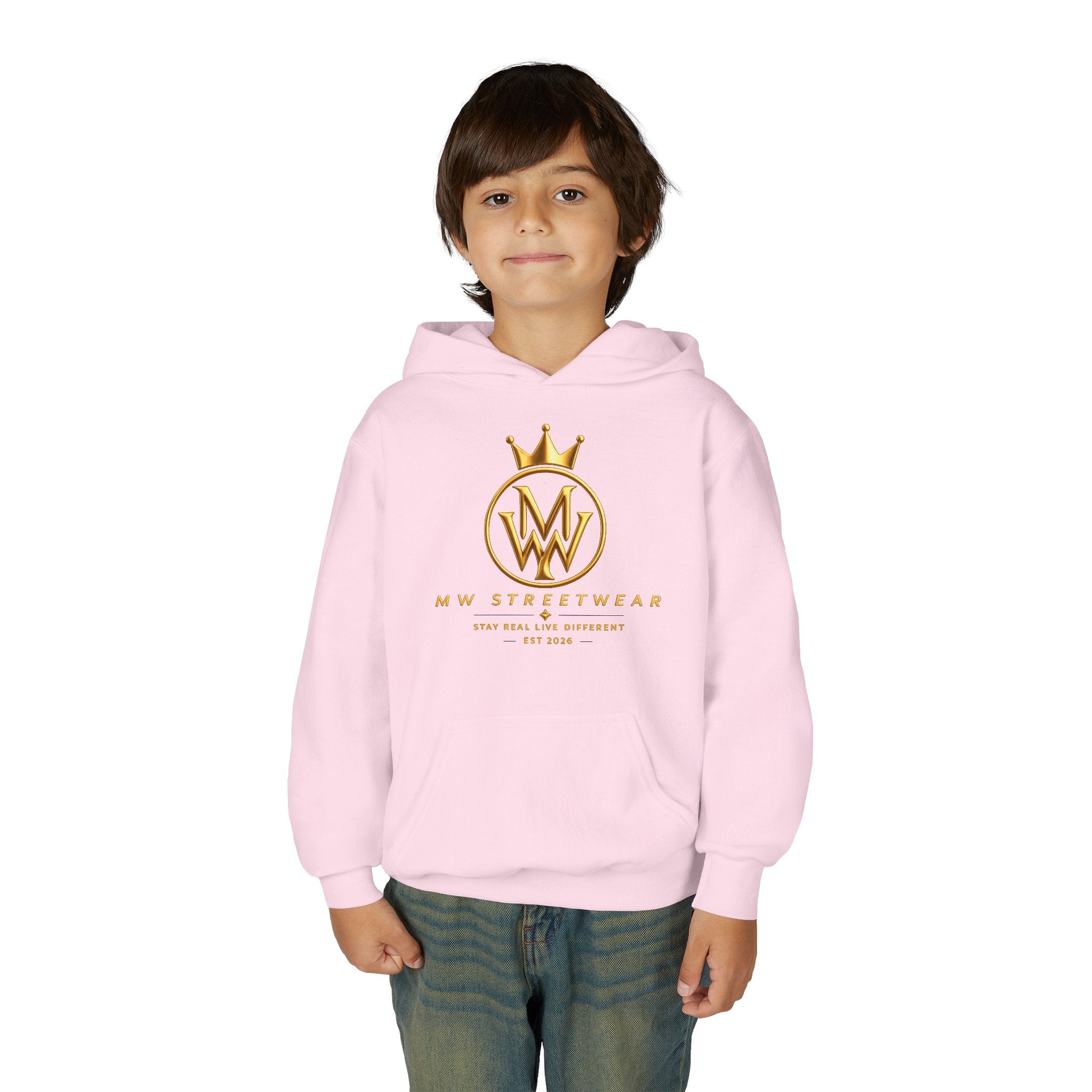 Youth Hoodie — MW Streetwear Gold Logo Pullover