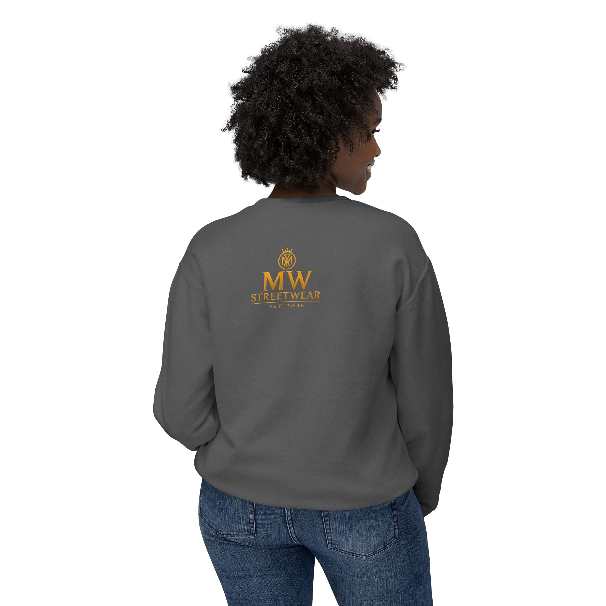 Gold Crown MW Logo Crewneck Sweatshirt — Luxury Monogram Streetwear