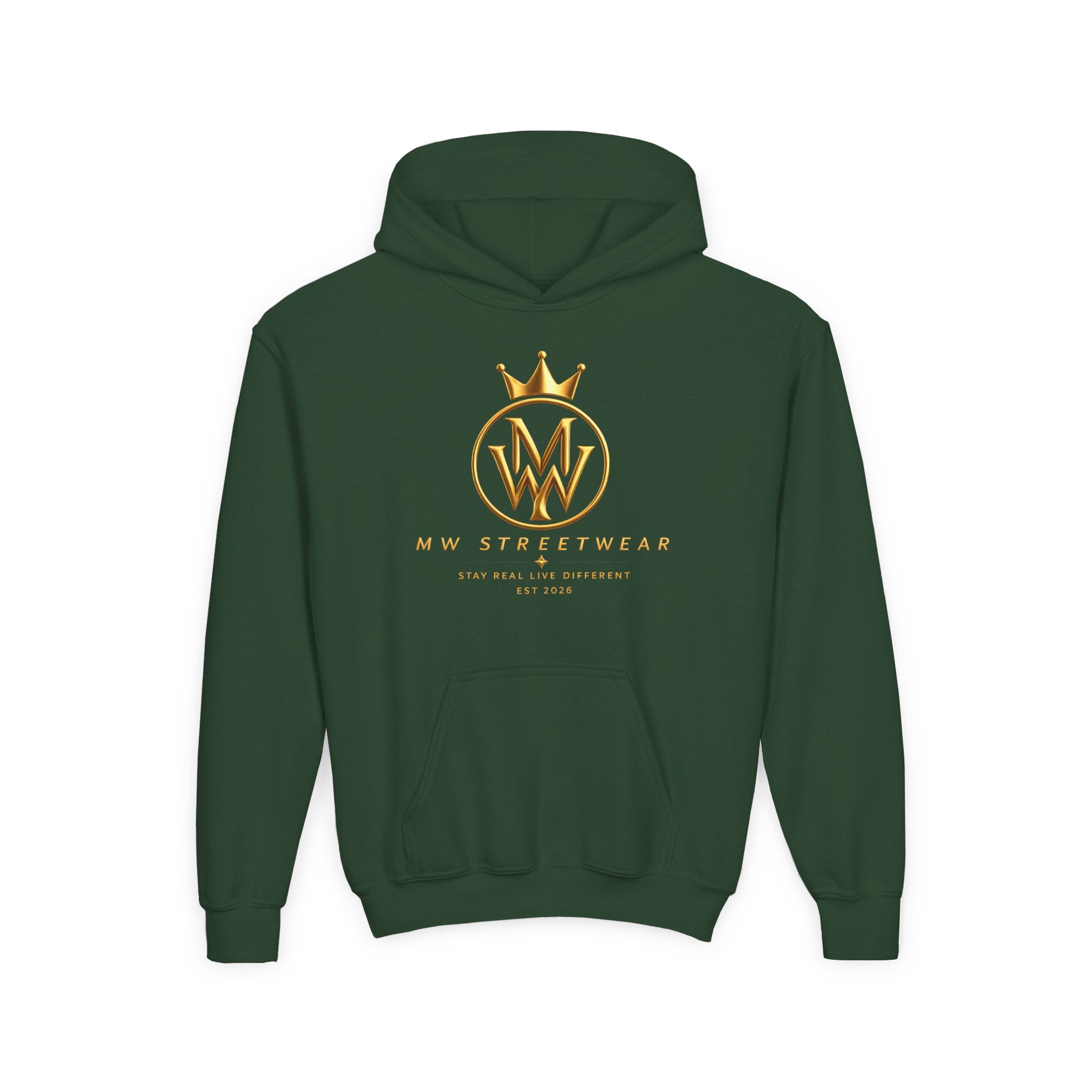 Youth Hoodie — MW Streetwear Gold Logo Pullover