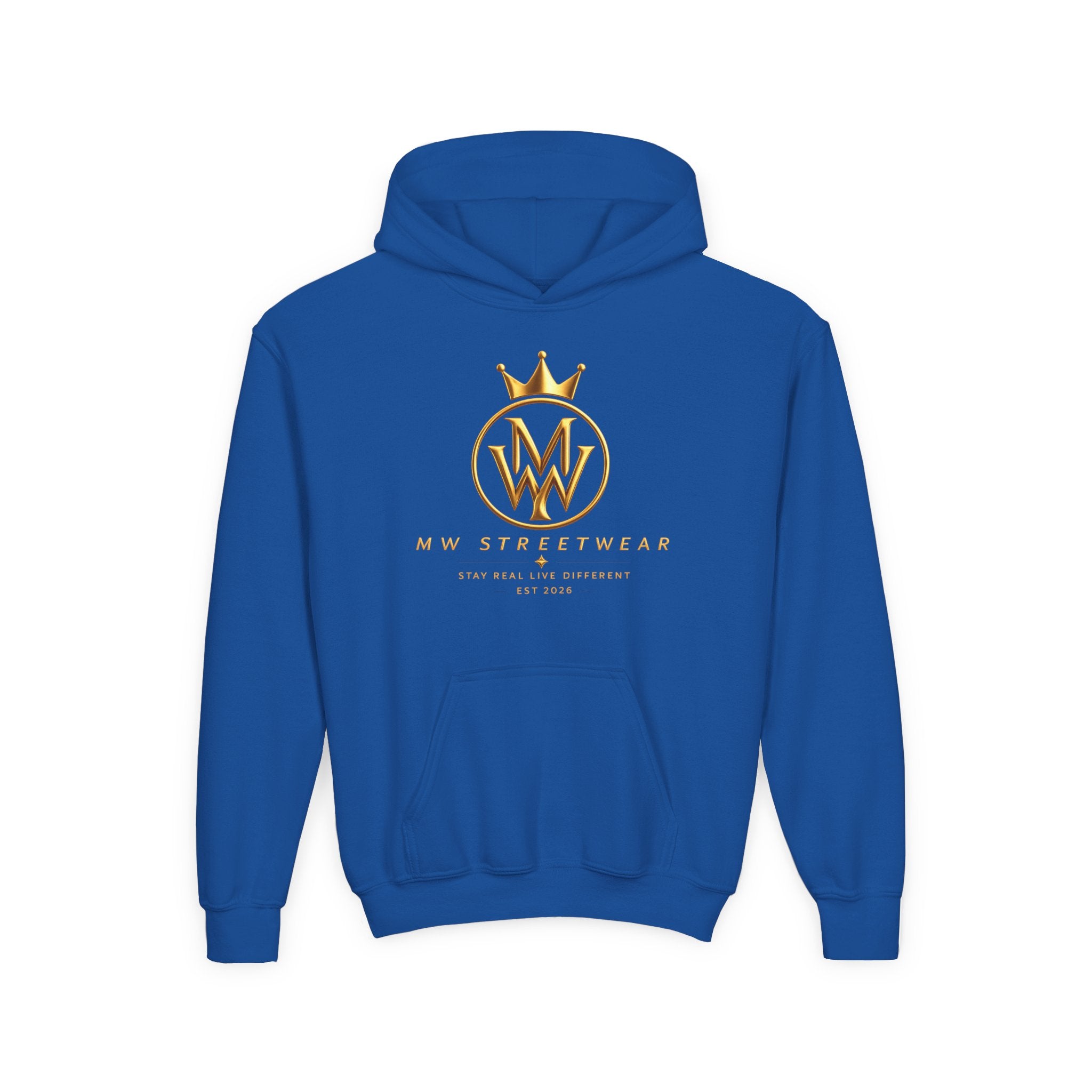 Youth Hoodie — MW Streetwear Gold Logo Pullover