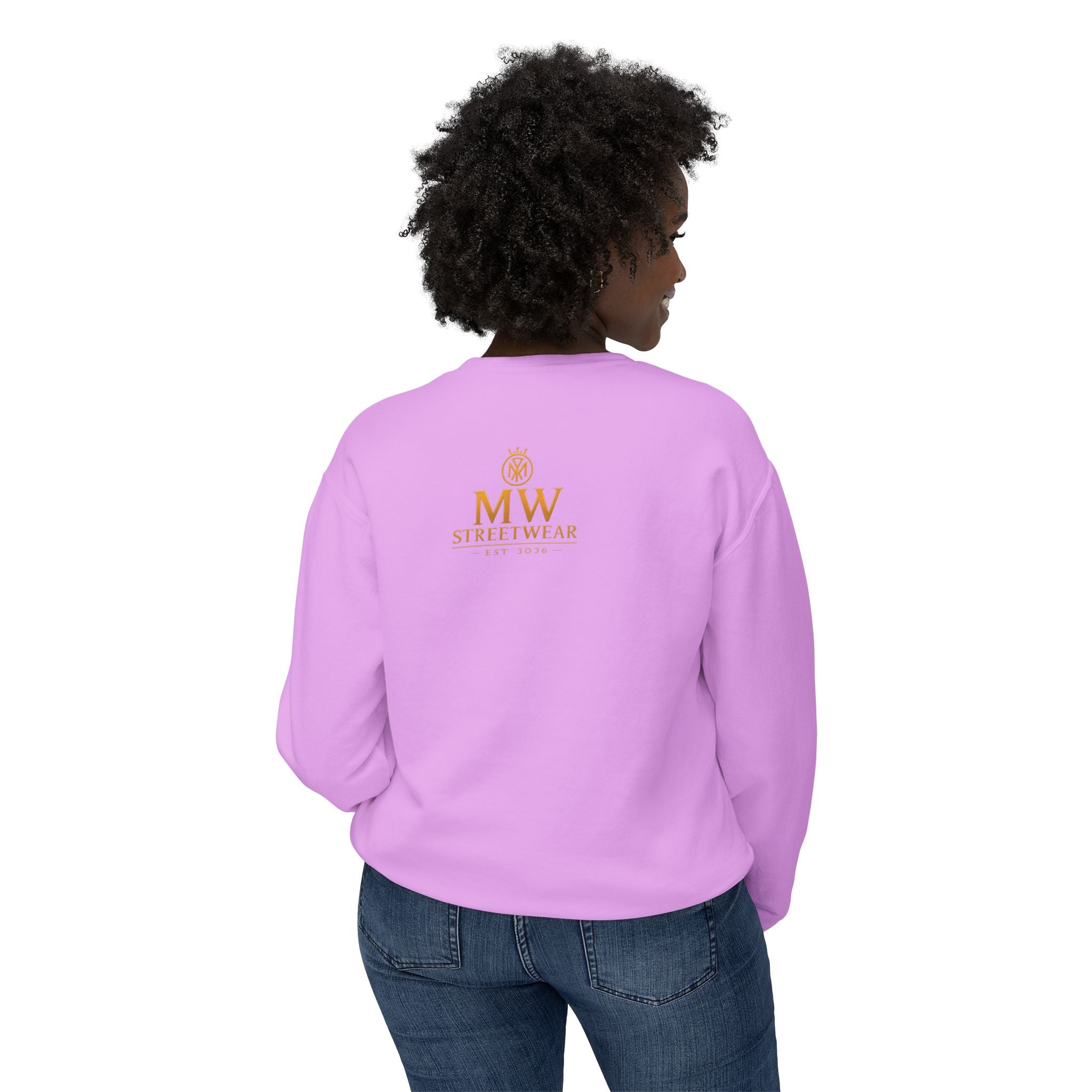 Gold Crown MW Logo Crewneck Sweatshirt — Luxury Monogram Streetwear