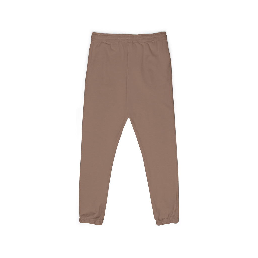 Ember Crest Sweatpants — Garment-Dyed Fleece Joggers with Sun Emblem