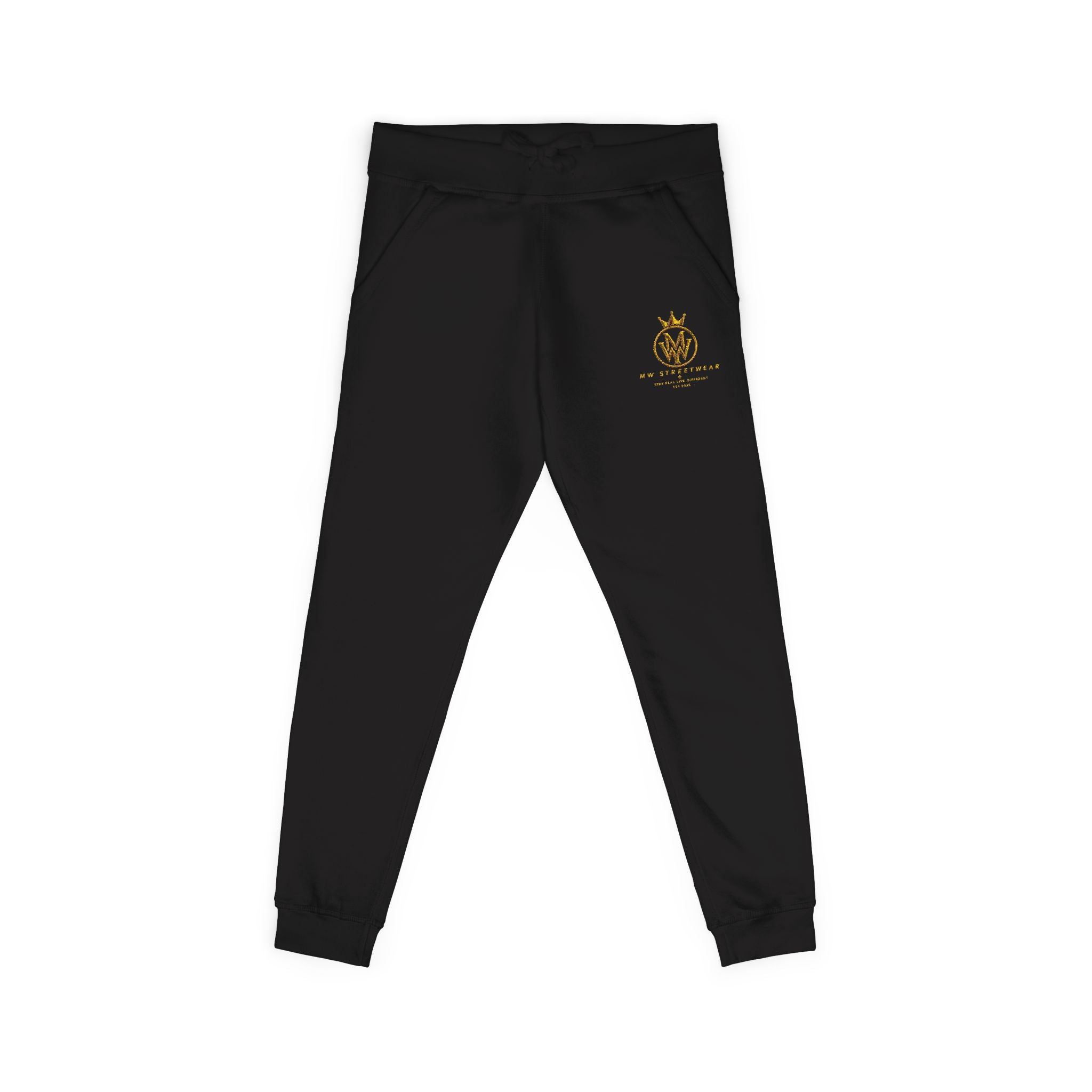 Embroidered Gold Bee Fleece Sweatpants – Cozy Casual Joggers