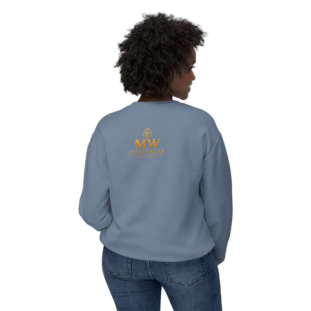 Gold Crown MW Logo Crewneck Sweatshirt — Luxury Monogram Streetwear
