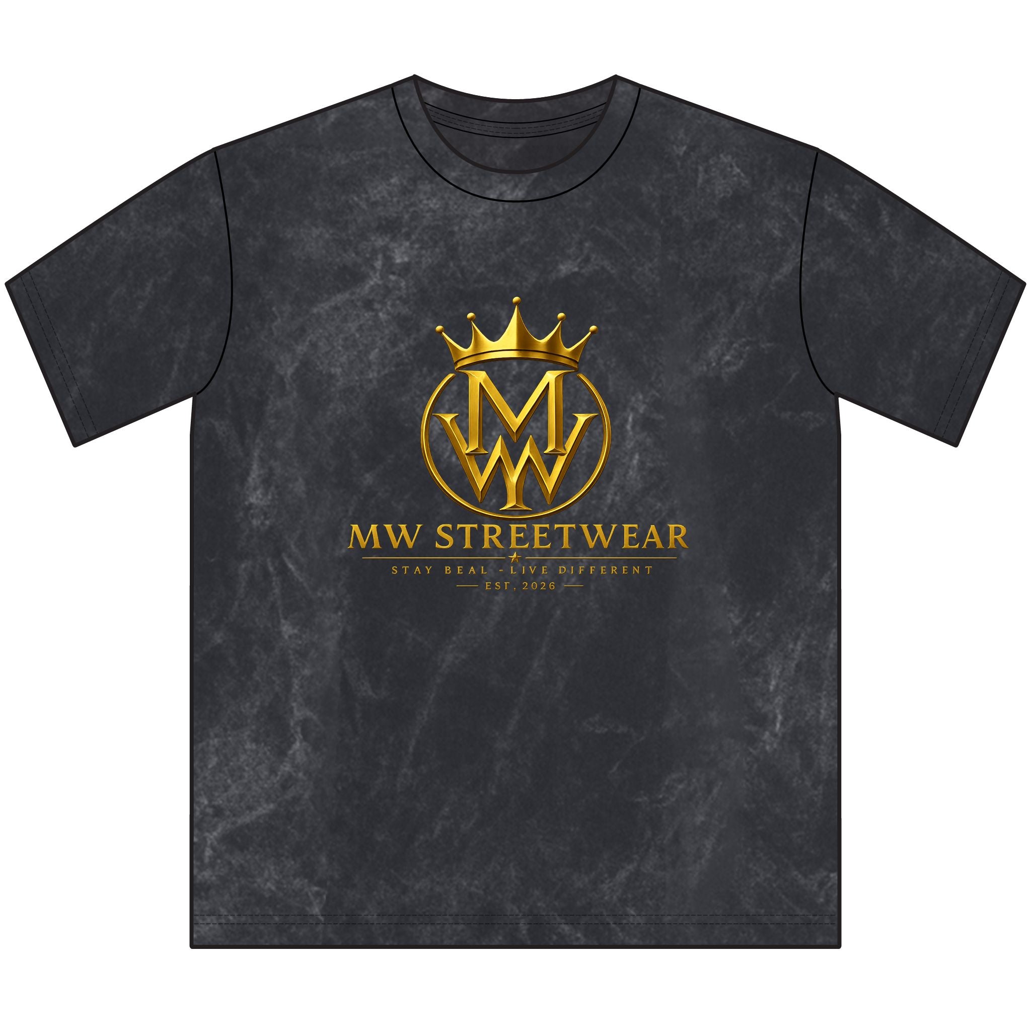 Vintage MW Streetwear Crewneck Tee — Distressed Brown Logo T-Shirt