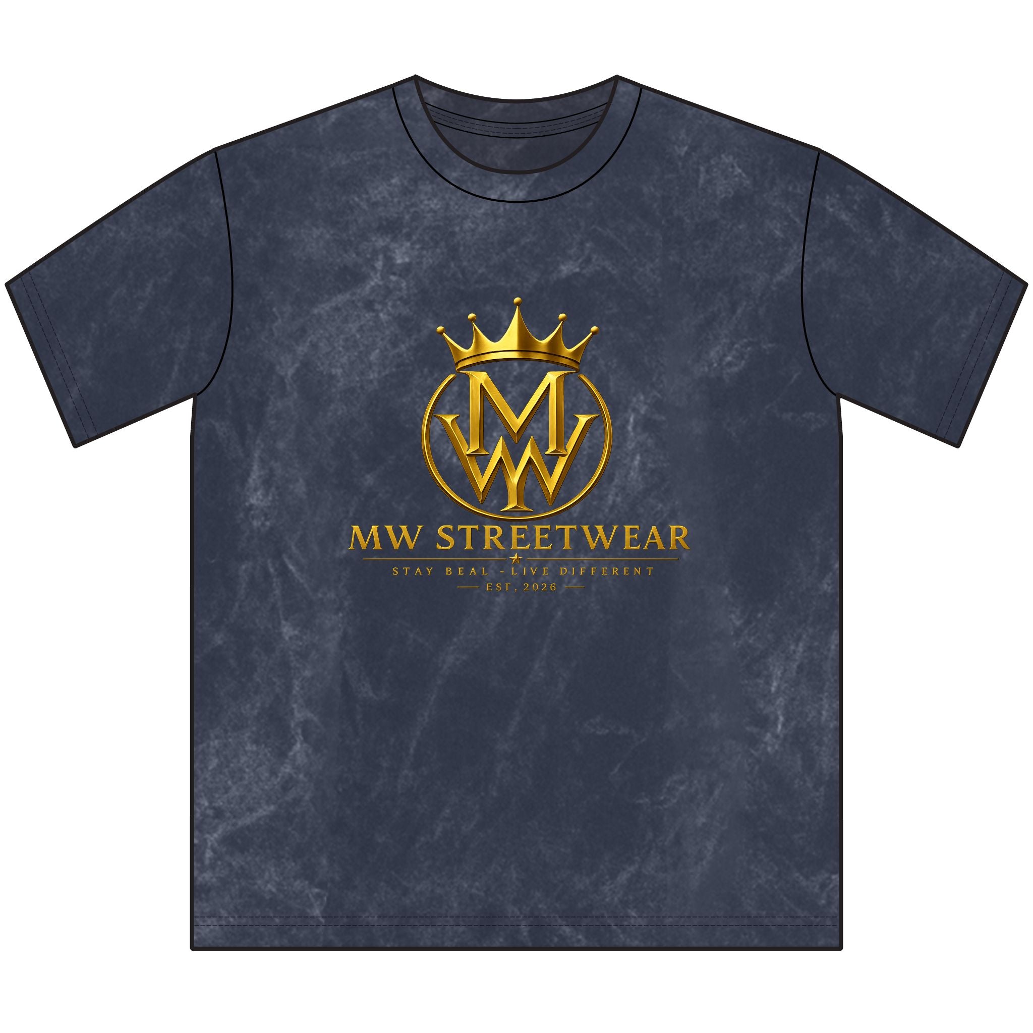 Vintage MW Streetwear Crewneck Tee — Distressed Brown Logo T-Shirt