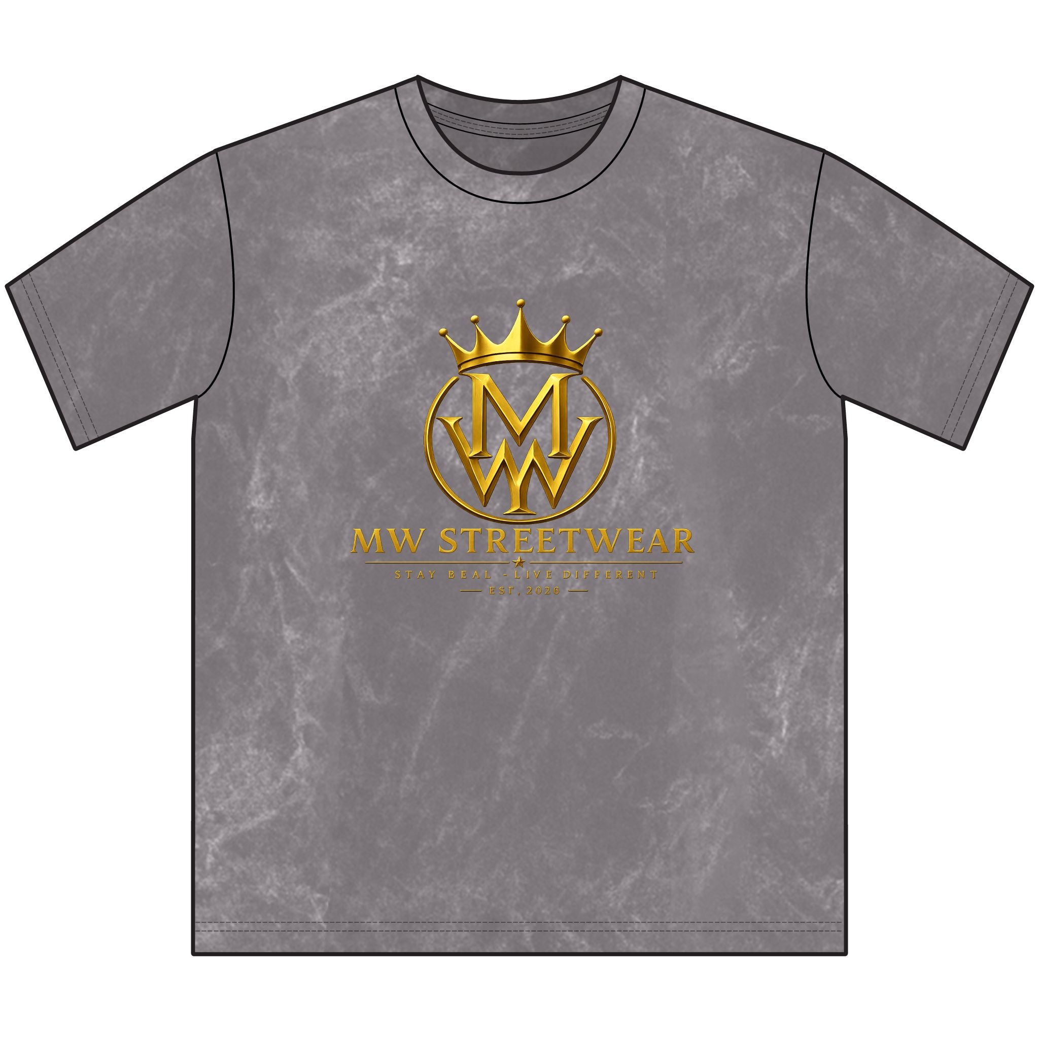 Vintage MW Streetwear Crewneck Tee — Distressed Brown Logo T-Shirt