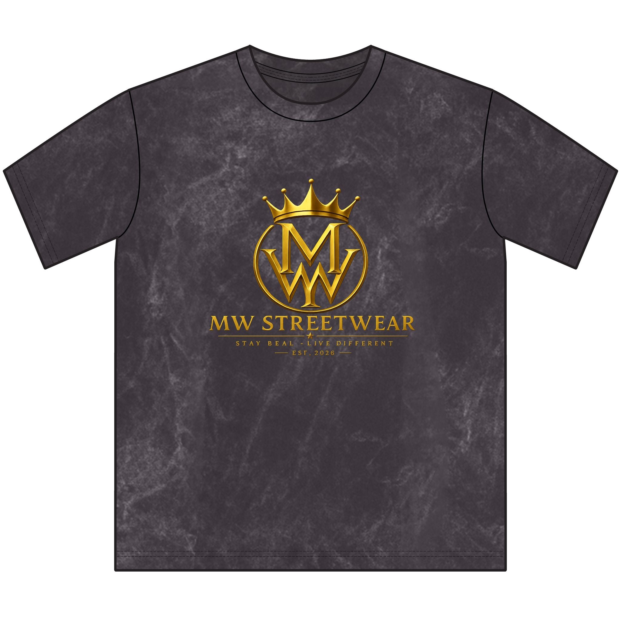 Vintage MW Streetwear Crewneck Tee — Distressed Brown Logo T-Shirt