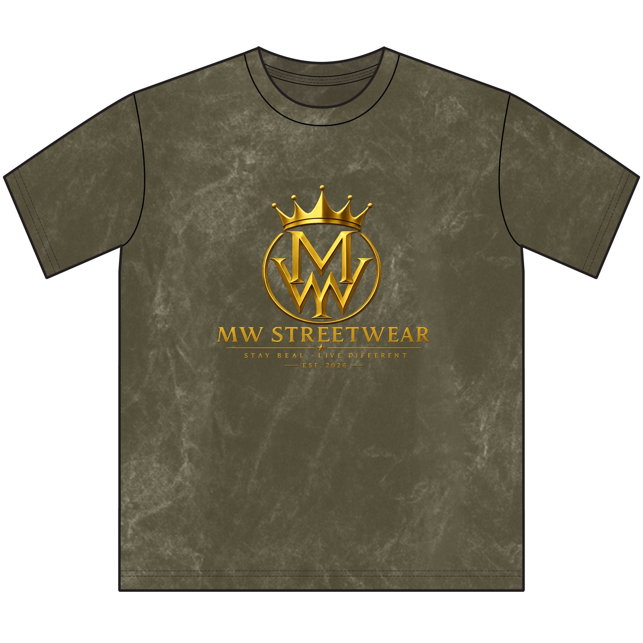 Vintage MW Streetwear Crewneck Tee — Distressed Brown Logo T-Shirt