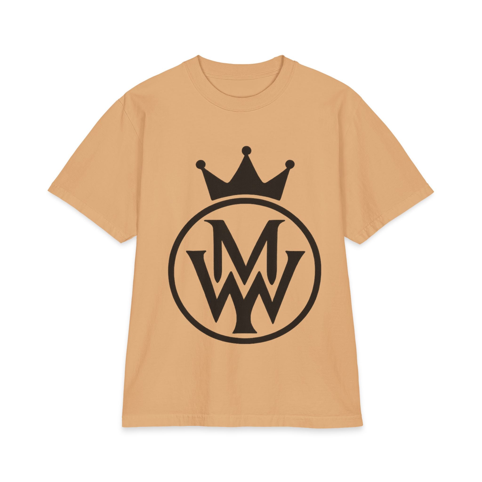 Crowned MW Logo T-Shirt — Minimal Monogram Graphic Tee
