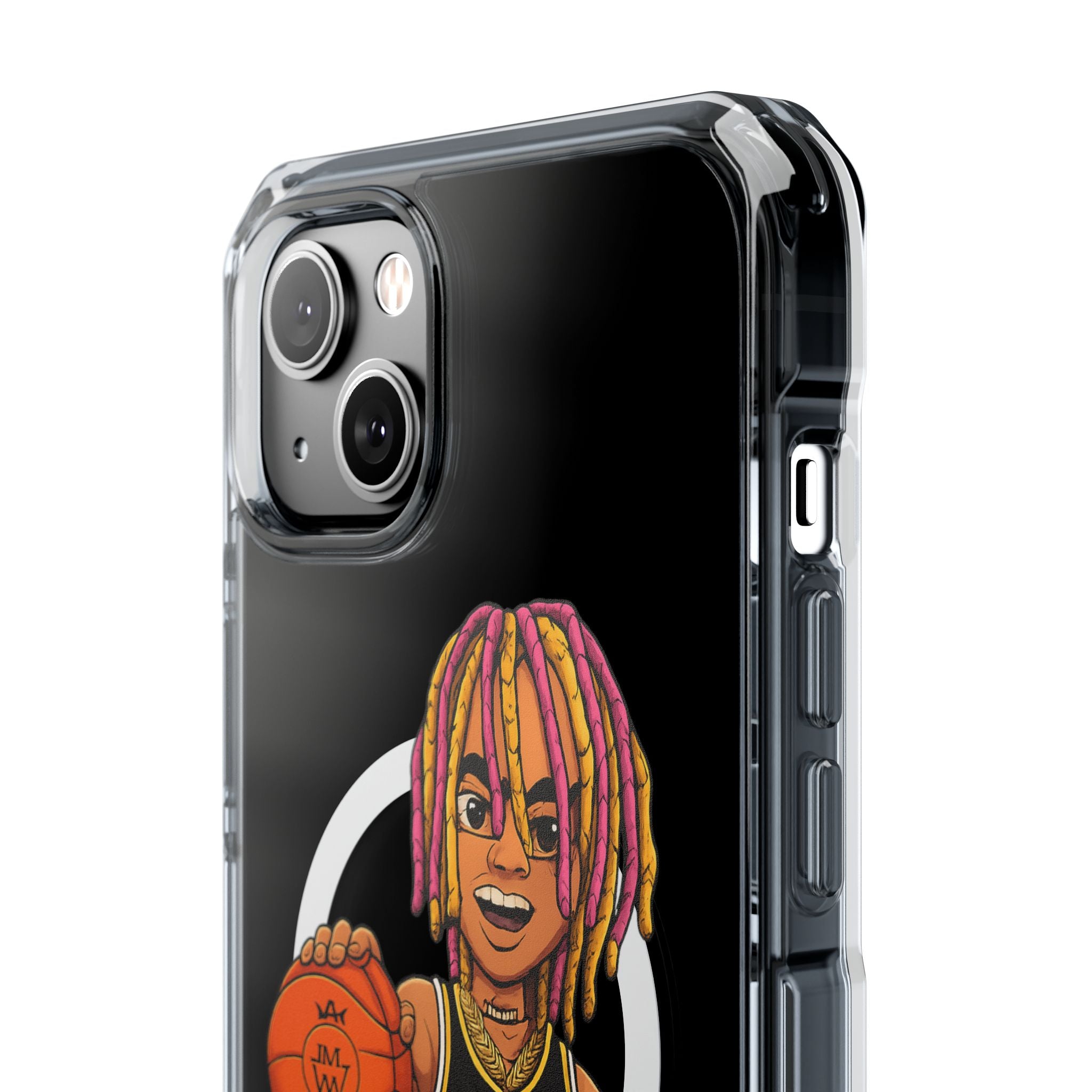 Clear Magnetic Phone Case — MW Streetwear Basketball Character Design