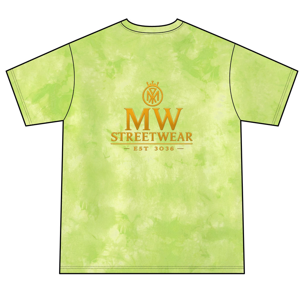 Tie-Dye Tee — MW Streetwear Gold Logo Crystal Tie-Dye T-Shirt