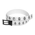 Monogram Crown Pattern Belt — White Logo Webbing Belt