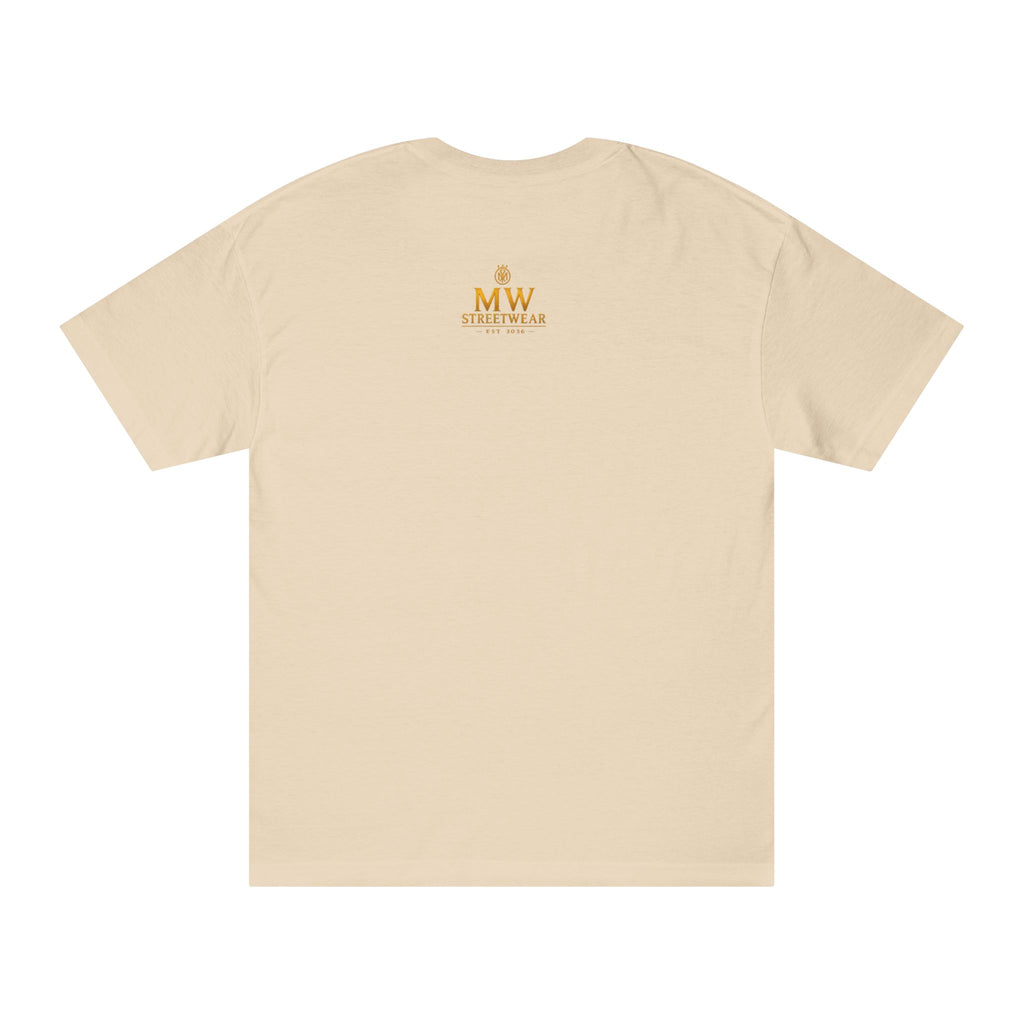 MW Streetwear Logo Tee — Gold Crown Graphic Classic T‑Shirt