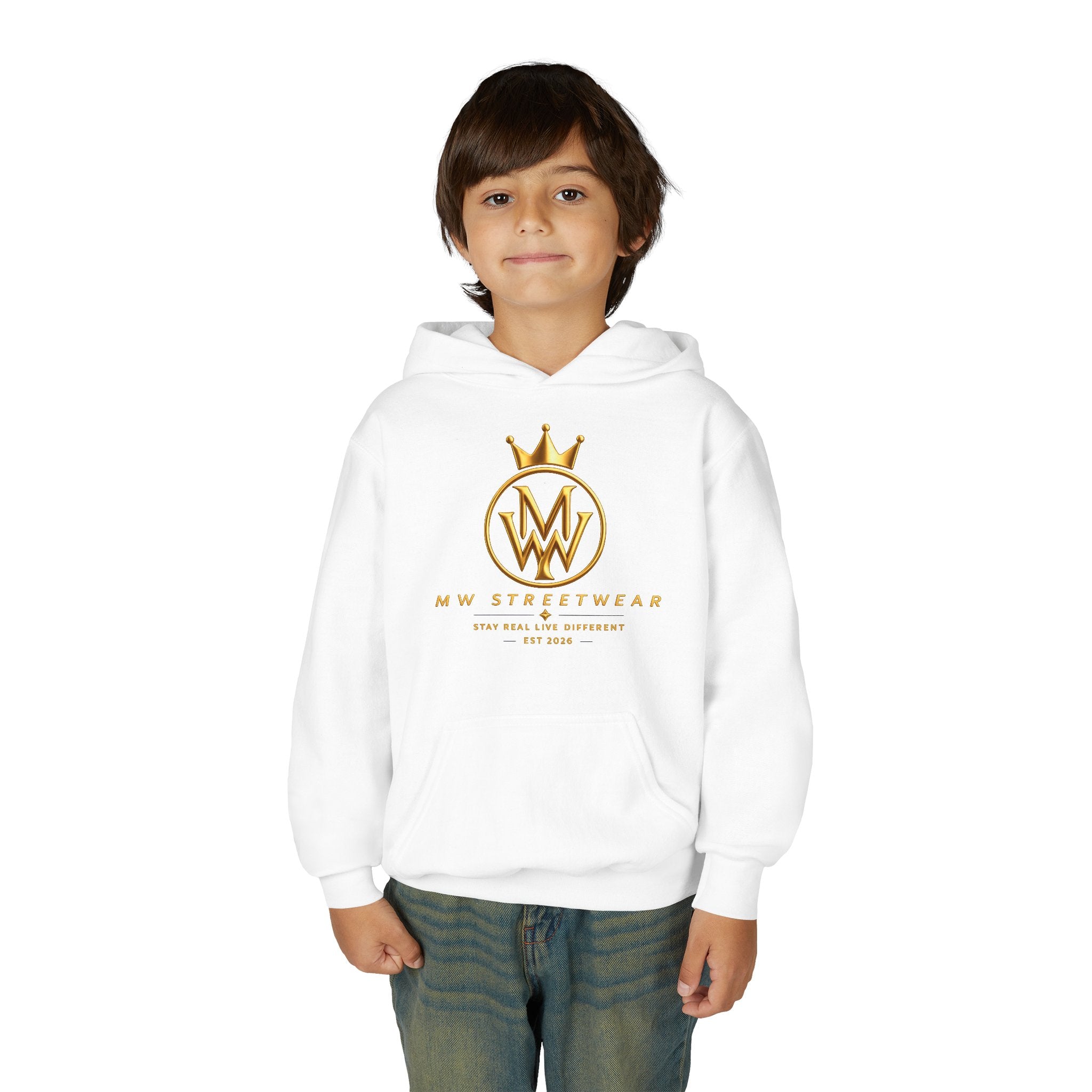 Youth Hoodie — MW Streetwear Gold Logo Pullover
